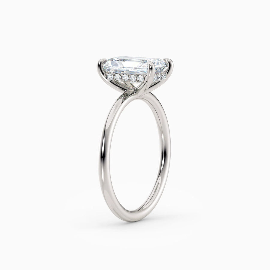 Harlow | Radiant Hidden Halo Engagement Ring