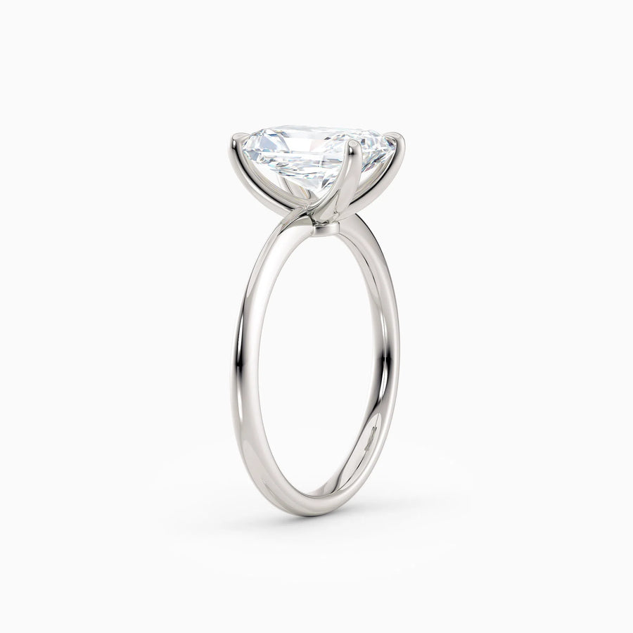 Lolo | Thin Radiant Cut Solitaire Engagement Ring