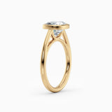 Winnie | Cathedral Cushion Bezel Engagement Ring