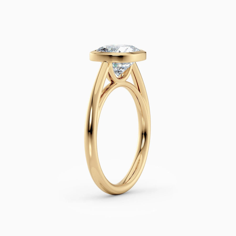 Winnie | Cathedral Cushion Bezel Engagement Ring