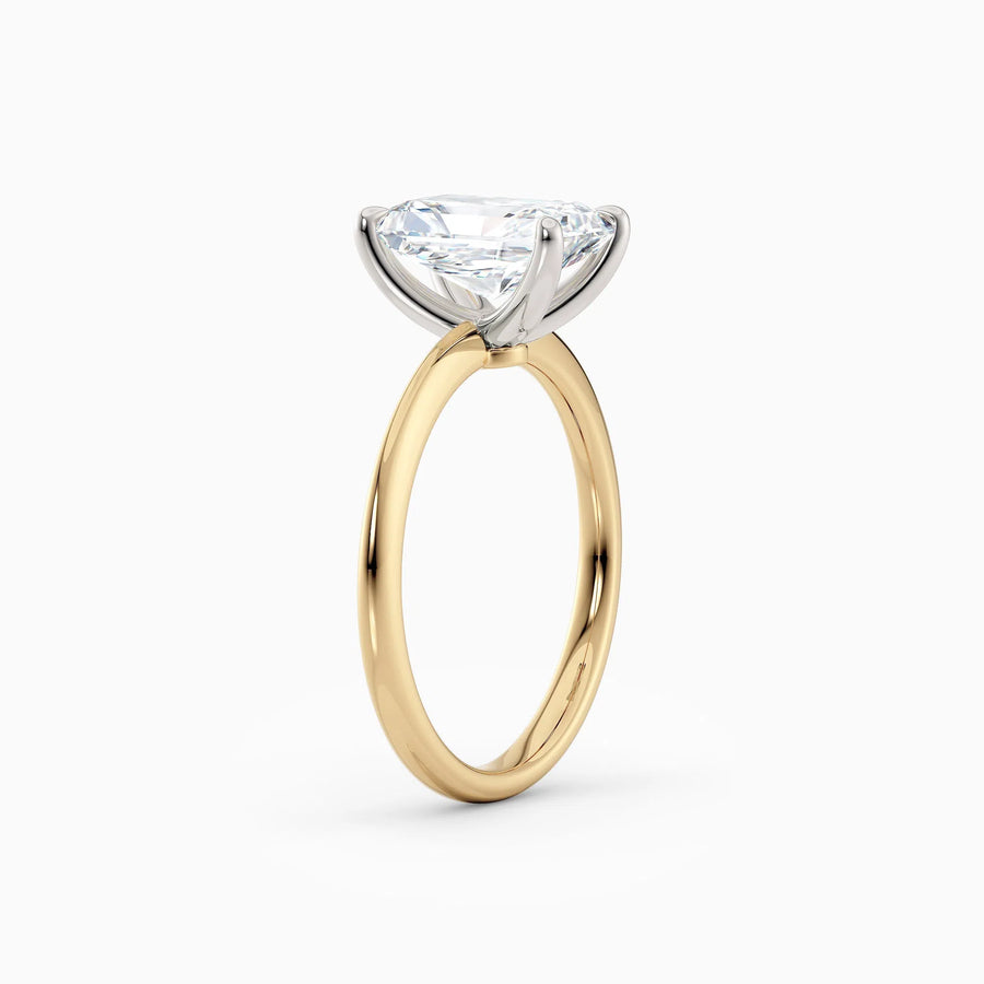 Lolo | Thin Radiant Cut Solitaire Engagement Ring