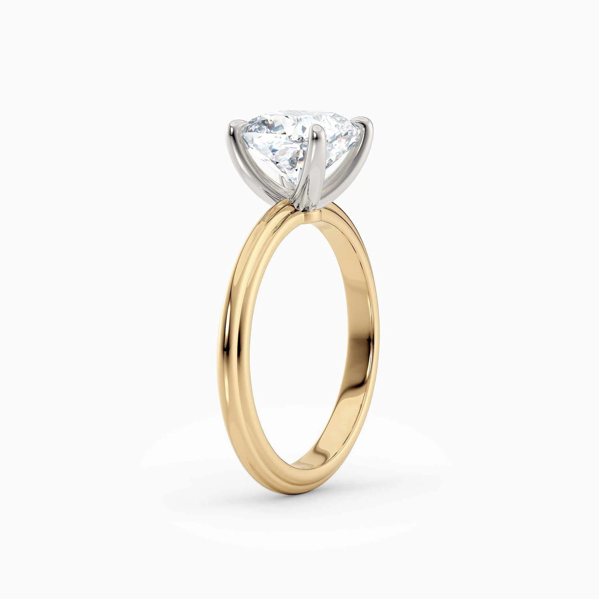Abby Ringen Round Solitaire Tapered Band Engagement Ring | Abby – Honey Jewelry Co