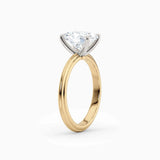Abby | Oval Solitaire Tapered Band Engagement Ring