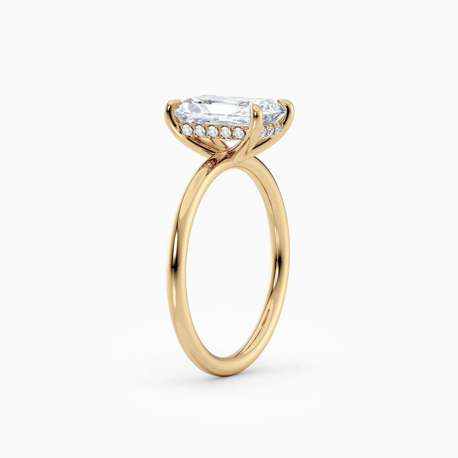 Harlow | Radiant Hidden Halo Engagement Ring