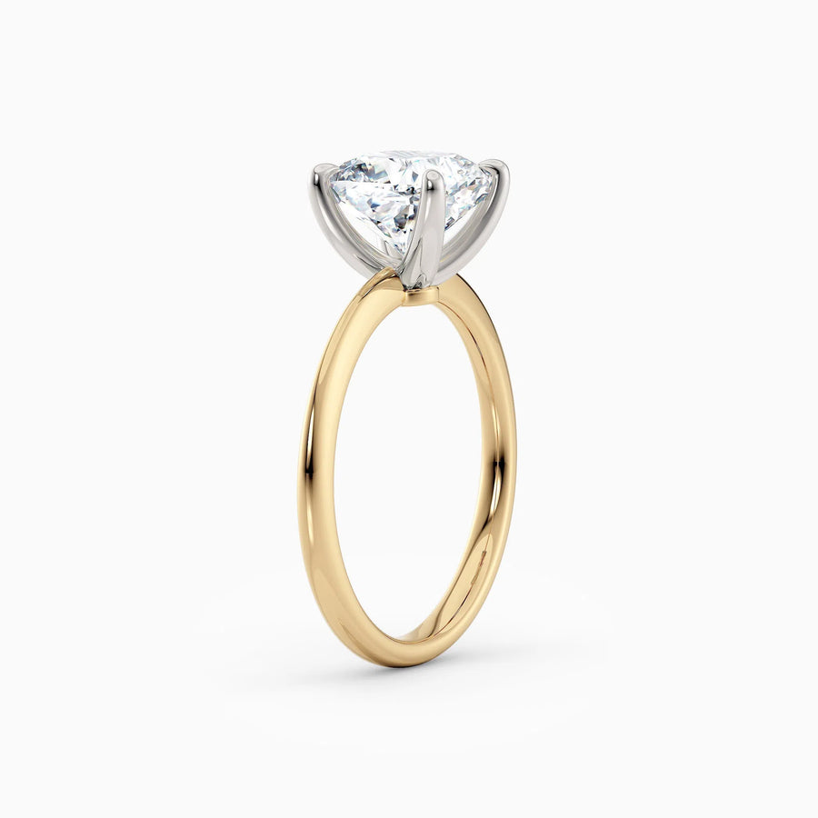 Lolo | Thin Cushion Cut Solitaire Engagement Ring