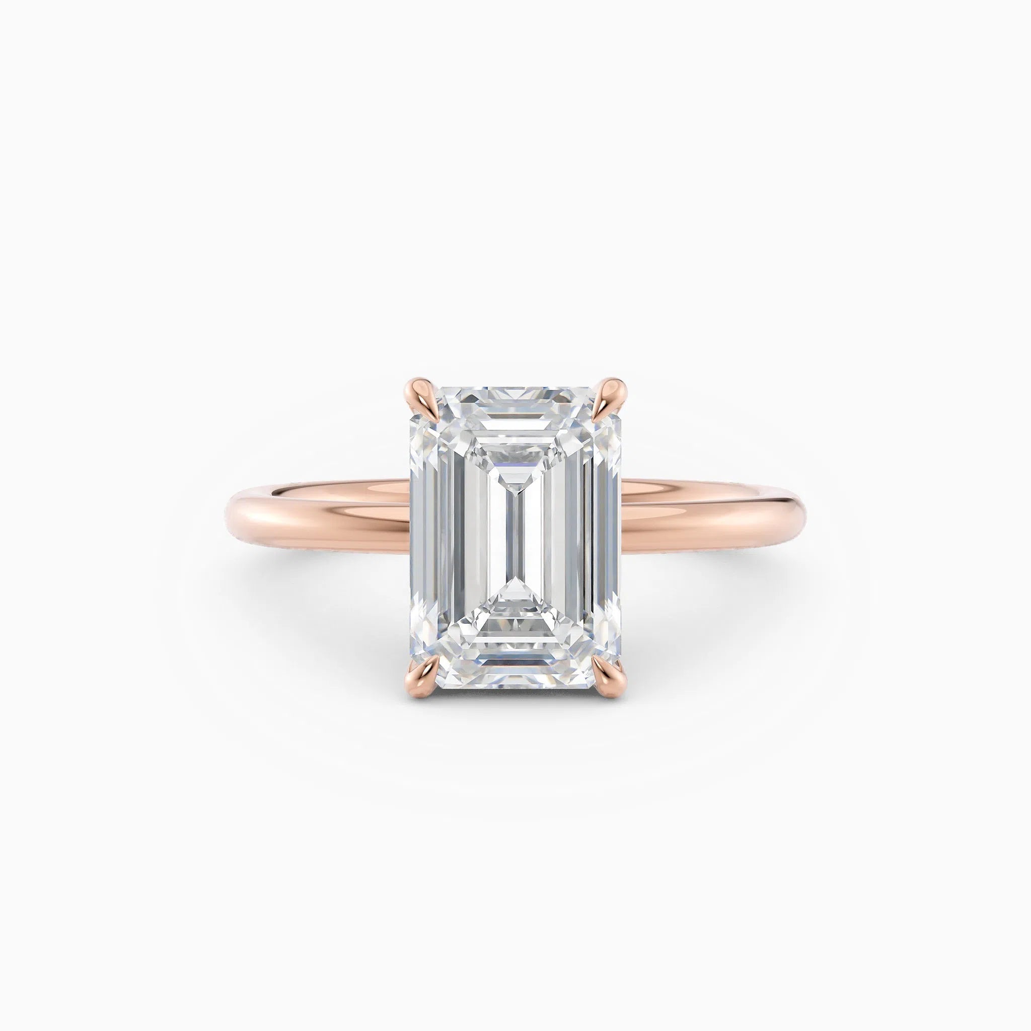 Harlow | Emerald Hidden Halo Engagement Ring