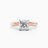 Abby | Cushion Solitaire Tapered Band Engagement Ring