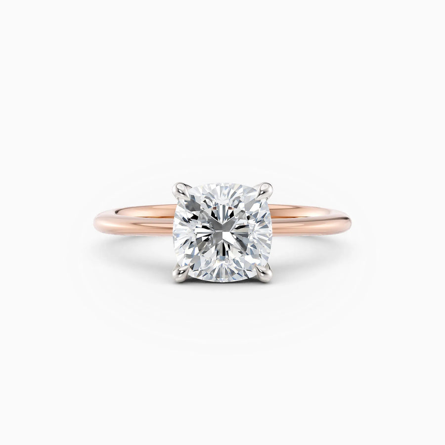 Lolo | Thin Cushion Cut Solitaire Engagement Ring