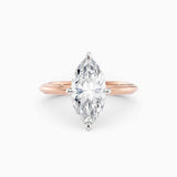 Abby | Marquise Solitaire Tapered Band Engagement Ring