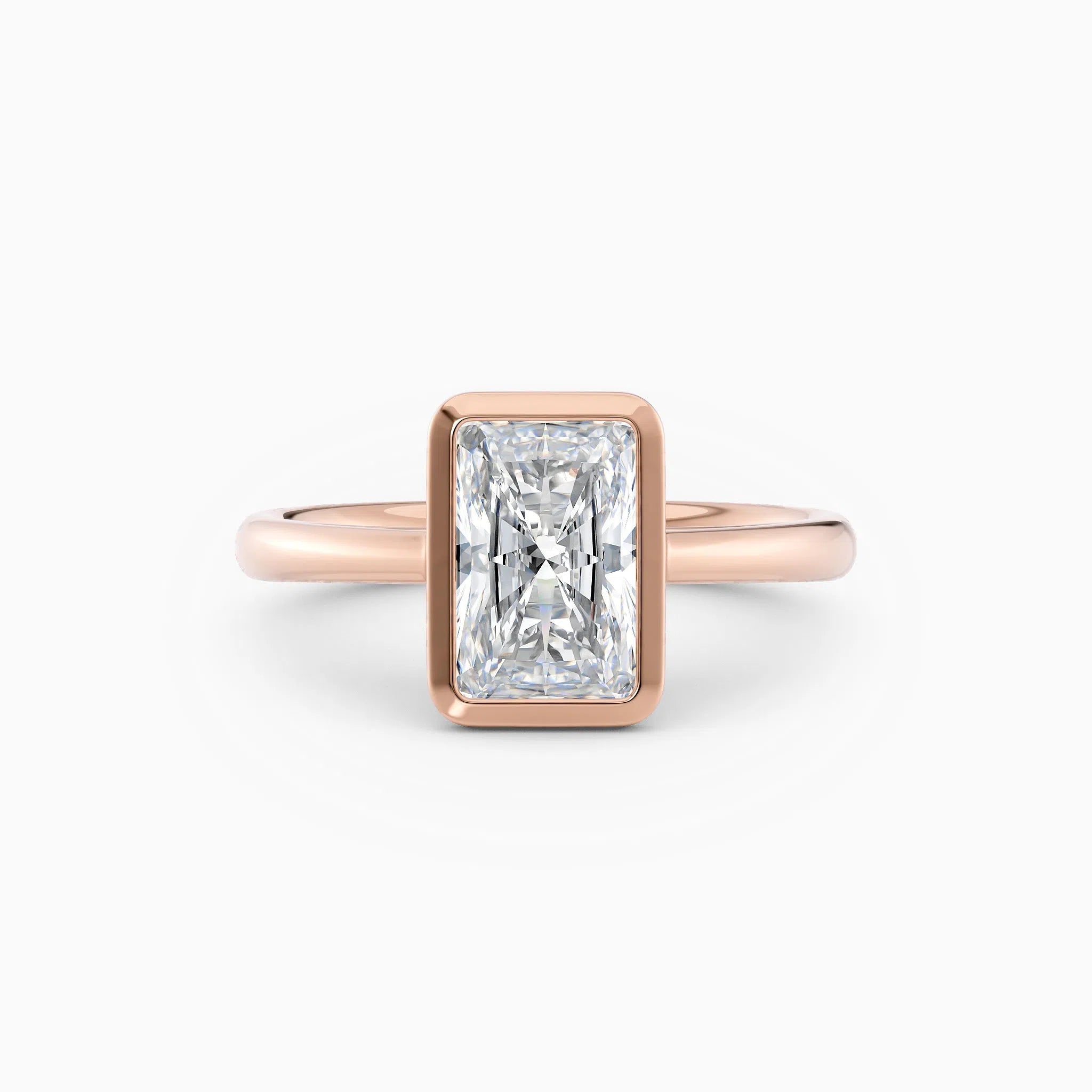 Winnie | Cathedral Radiant Bezel Engagement Ring
