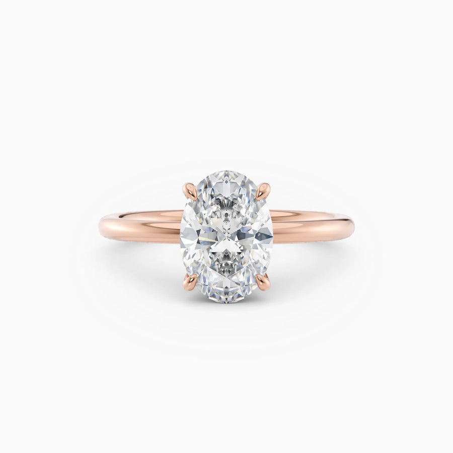 Harlow | Oval Hidden Halo Engagement Ring