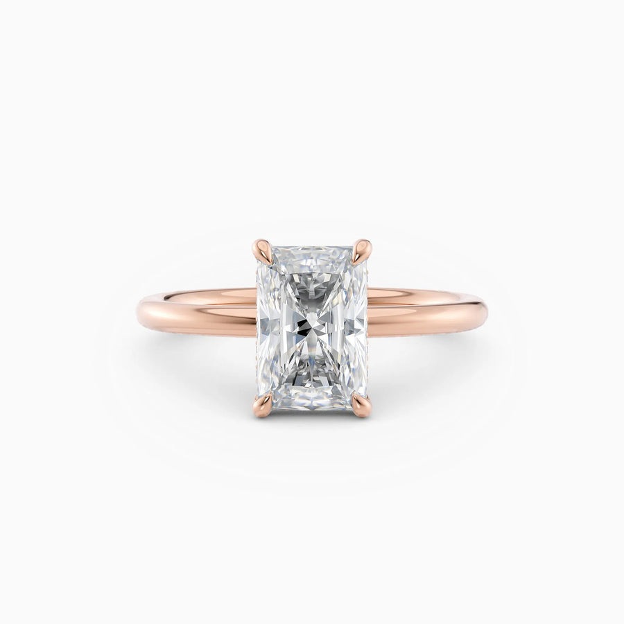 Harlow | Radiant Hidden Halo Engagement Ring