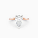 Lolo | Thin Pear Cut Solitaire Engagement Ring