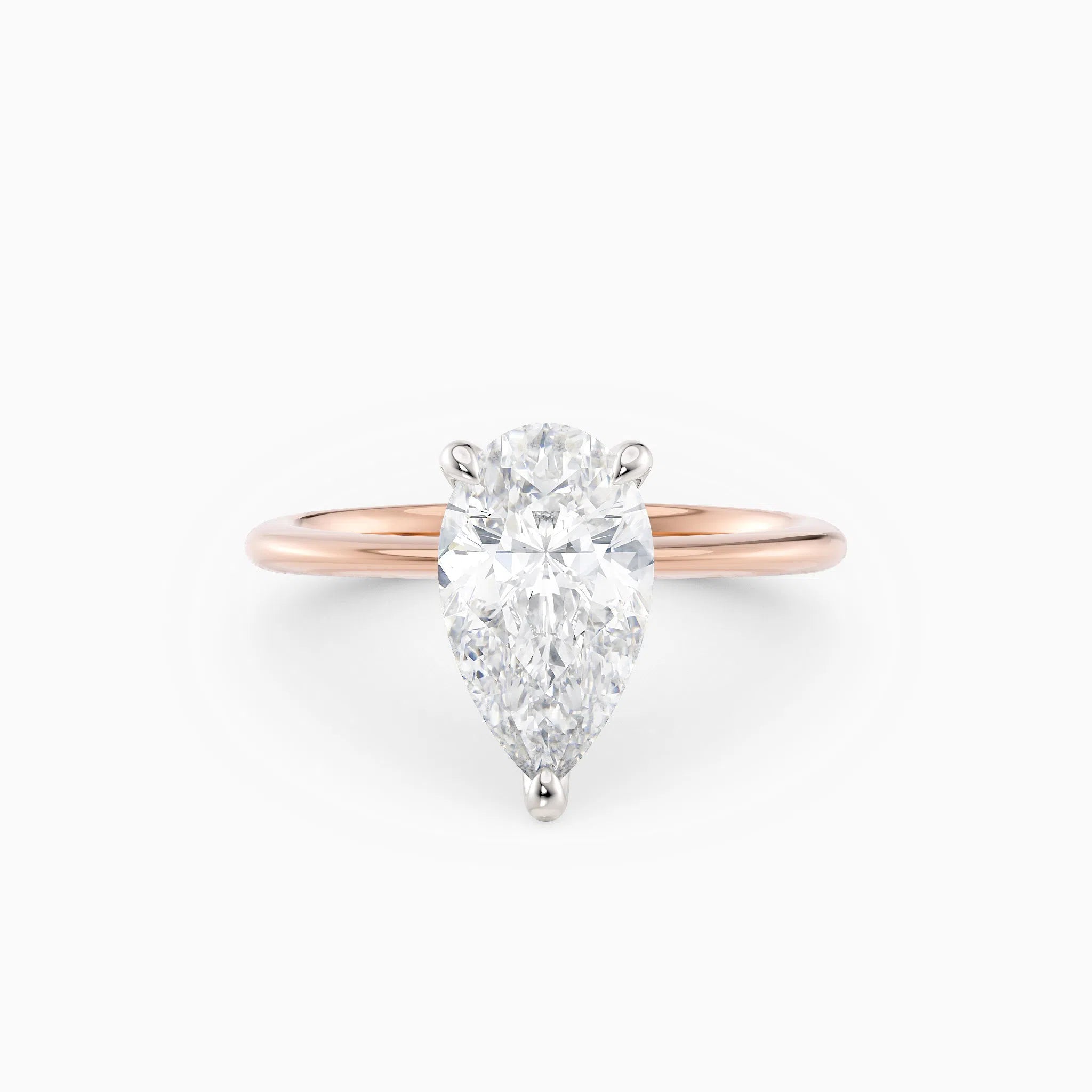 Lolo | Thin Pear Cut Solitaire Engagement Ring