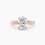 Abby | Oval Solitaire Tapered Band Engagement Ring