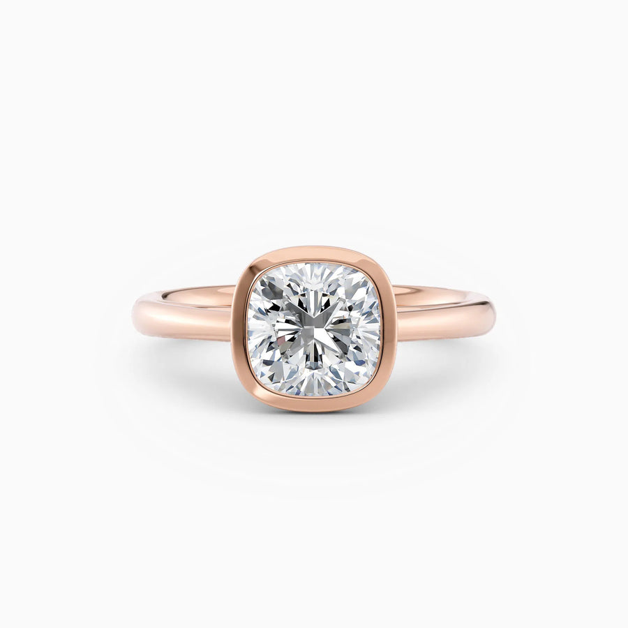 Winnie | Cathedral Cushion Bezel Engagement Ring