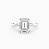 Harlow | Emerald Hidden Halo Engagement Ring