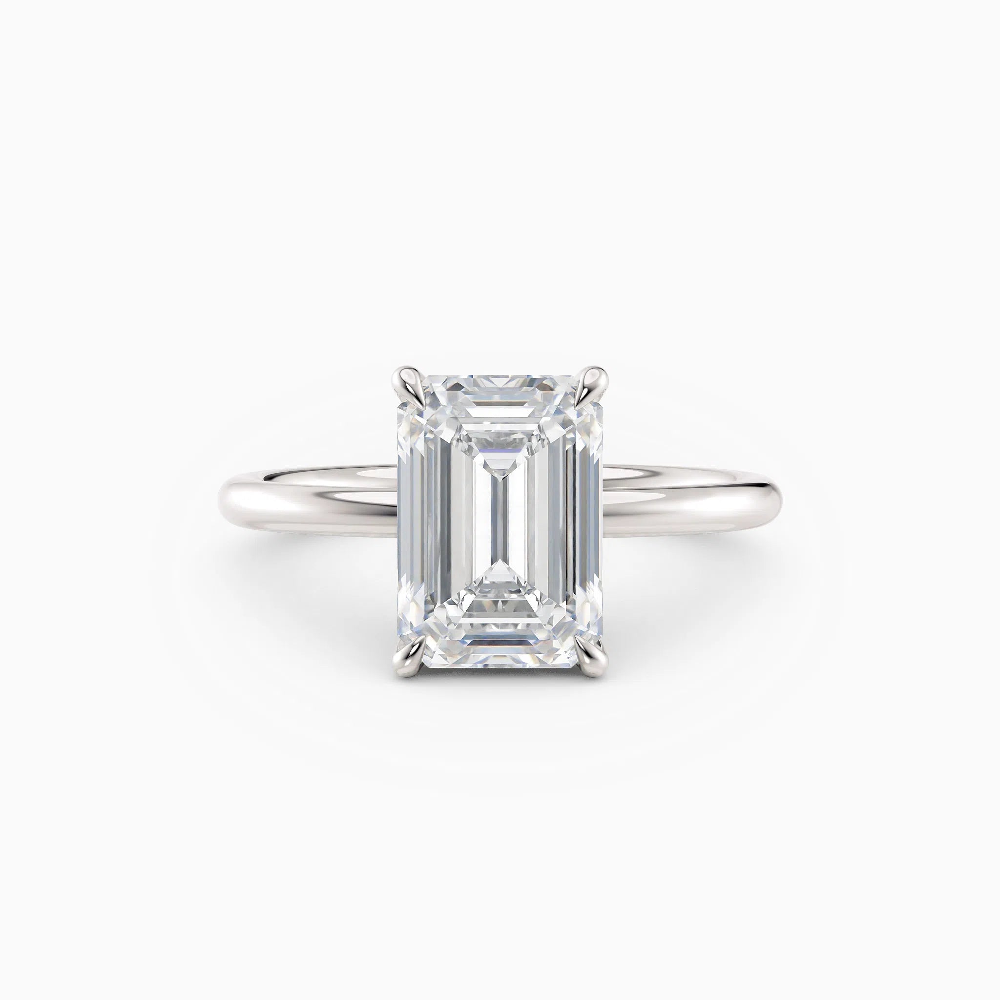 Harlow | Emerald Hidden Halo Engagement Ring