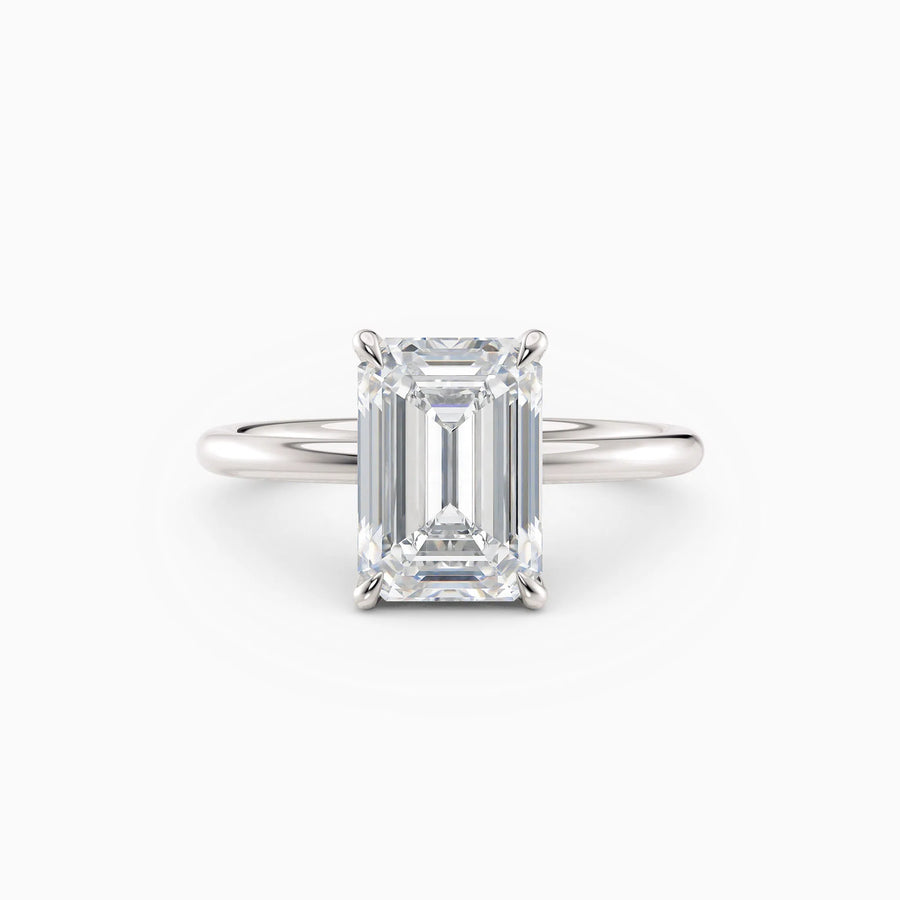 Harlow | Emerald Hidden Halo Engagement Ring