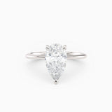 Lolo | Thin Pear Cut Solitaire Engagement Ring
