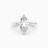 Abby | Marquise Solitaire Tapered Band Engagement Ring