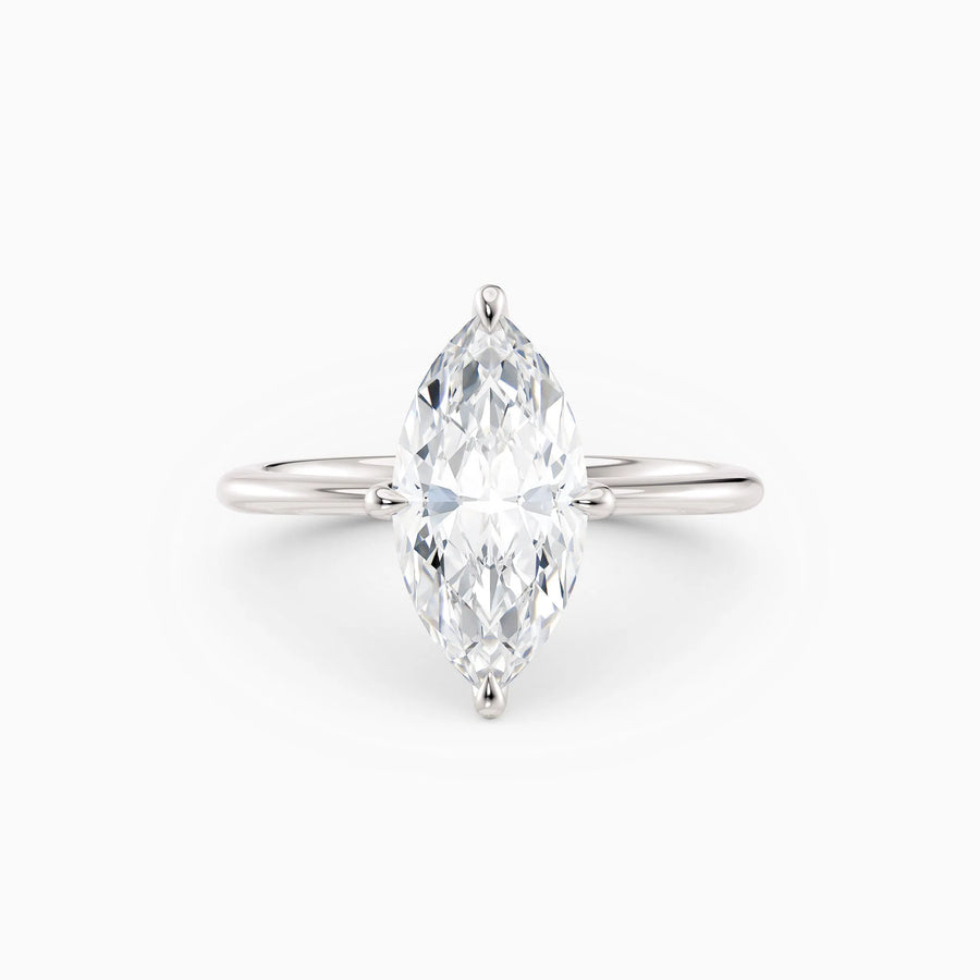 Lolo | Thin Marquise Cut Solitaire Engagement Ring