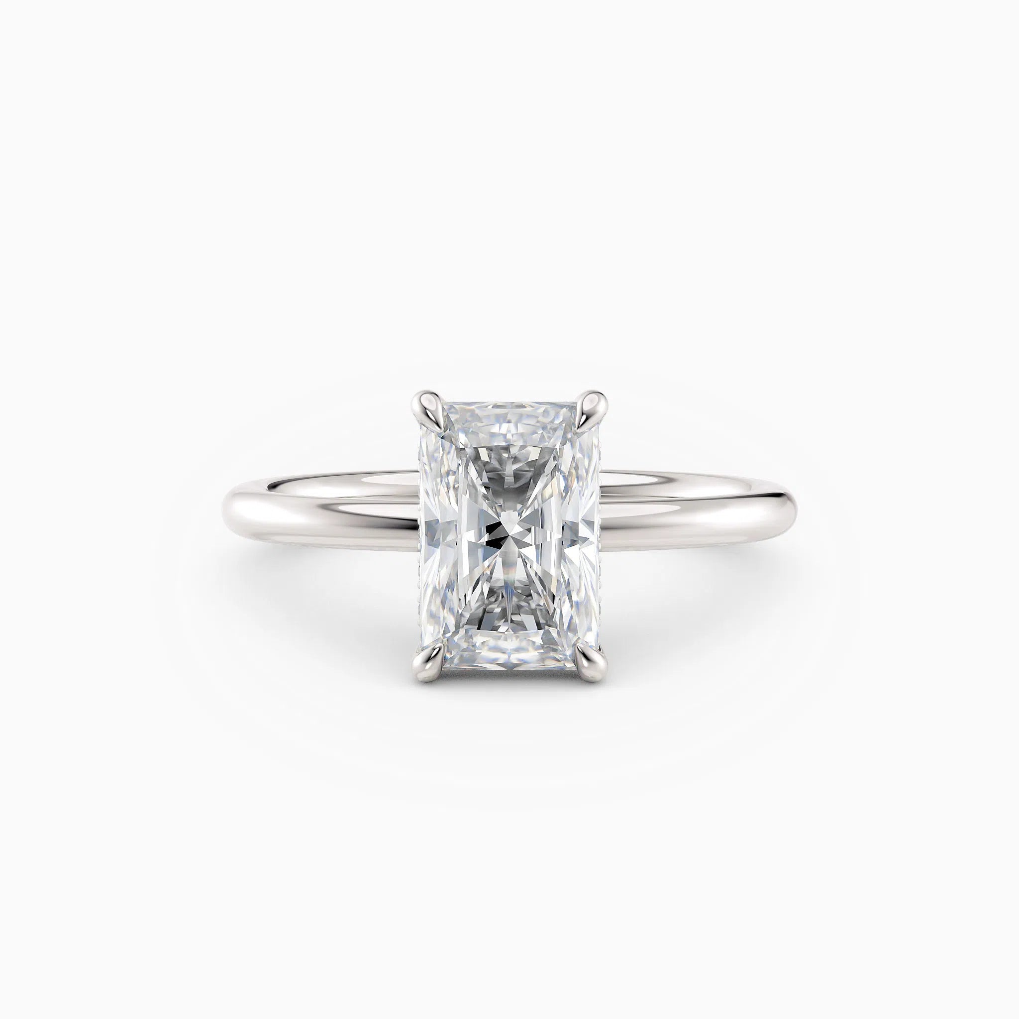 Harlow | Radiant Hidden Halo Engagement Ring
