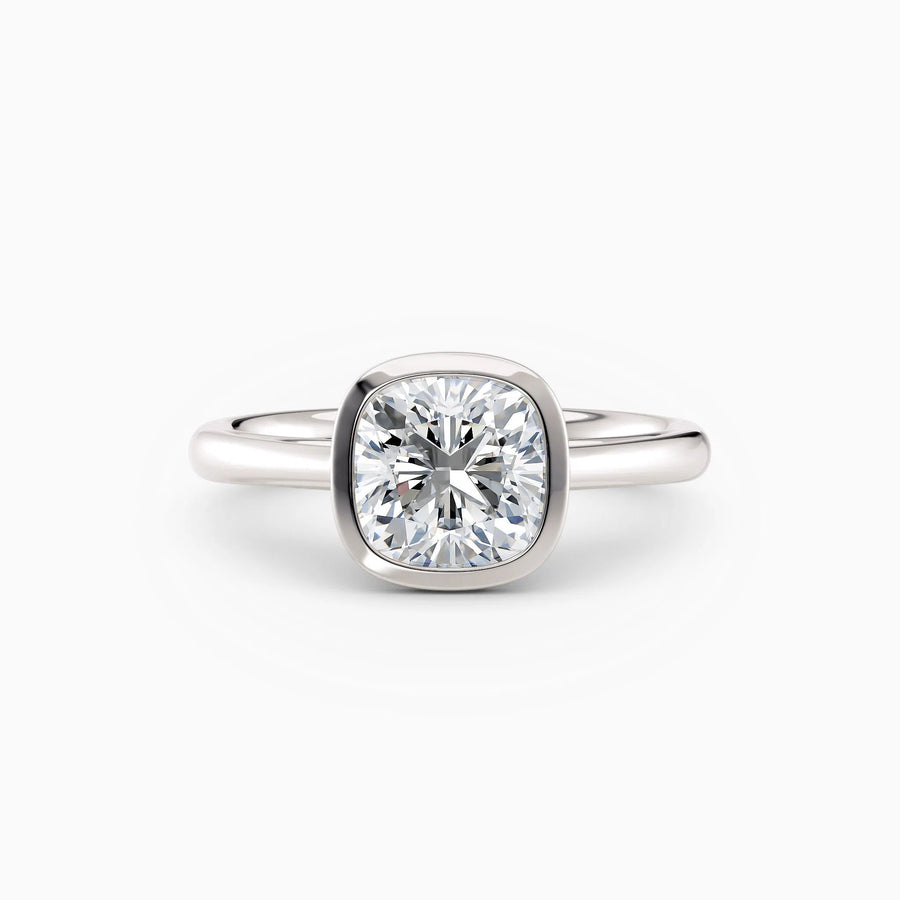 Winnie | Cathedral Cushion Bezel Engagement Ring