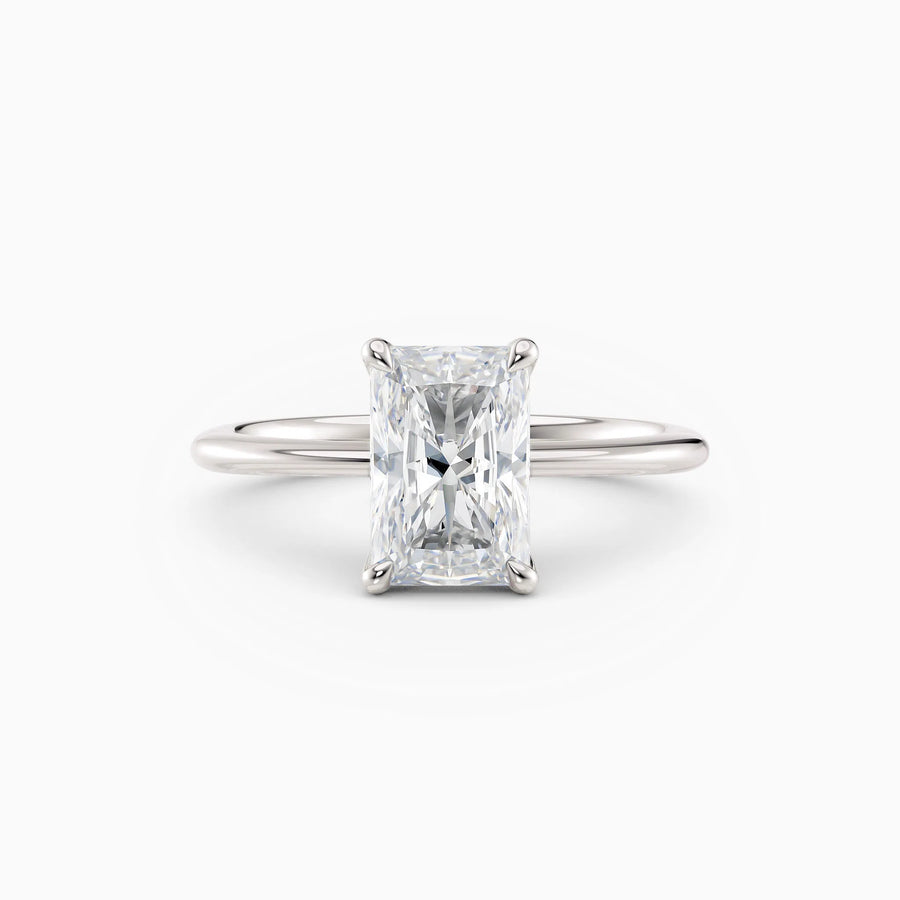 Lolo | Thin Radiant Cut Solitaire Engagement Ring