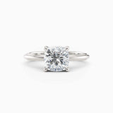 Abby | Cushion Solitaire Tapered Band Engagement Ring