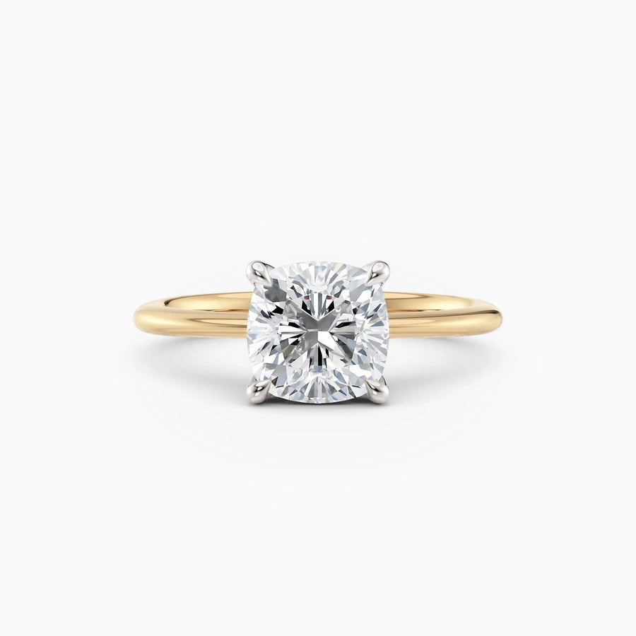 Lolo | Thin Cushion Cut Solitaire Engagement Ring