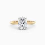 Abby | Oval Solitaire Tapered Band Engagement Ring
