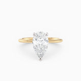 Lolo | Thin Pear Cut Solitaire Engagement Ring
