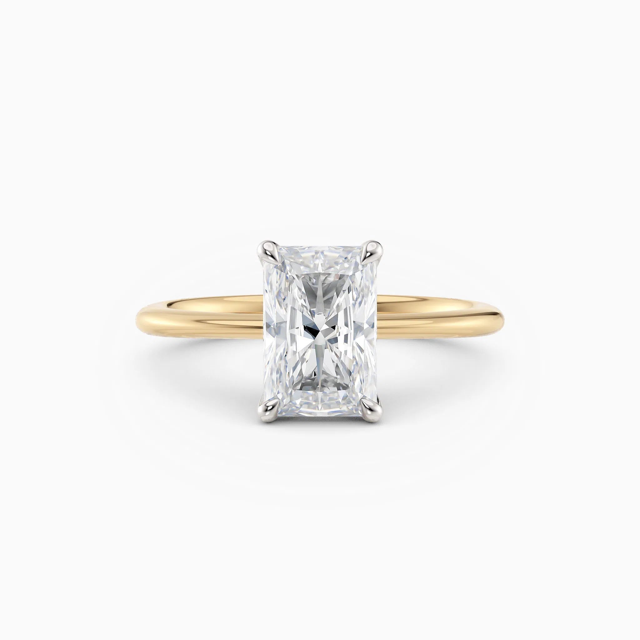 Thin Radiant Cut Solitaire Engagement Ring | Lolo – Honey Jewelry Co
