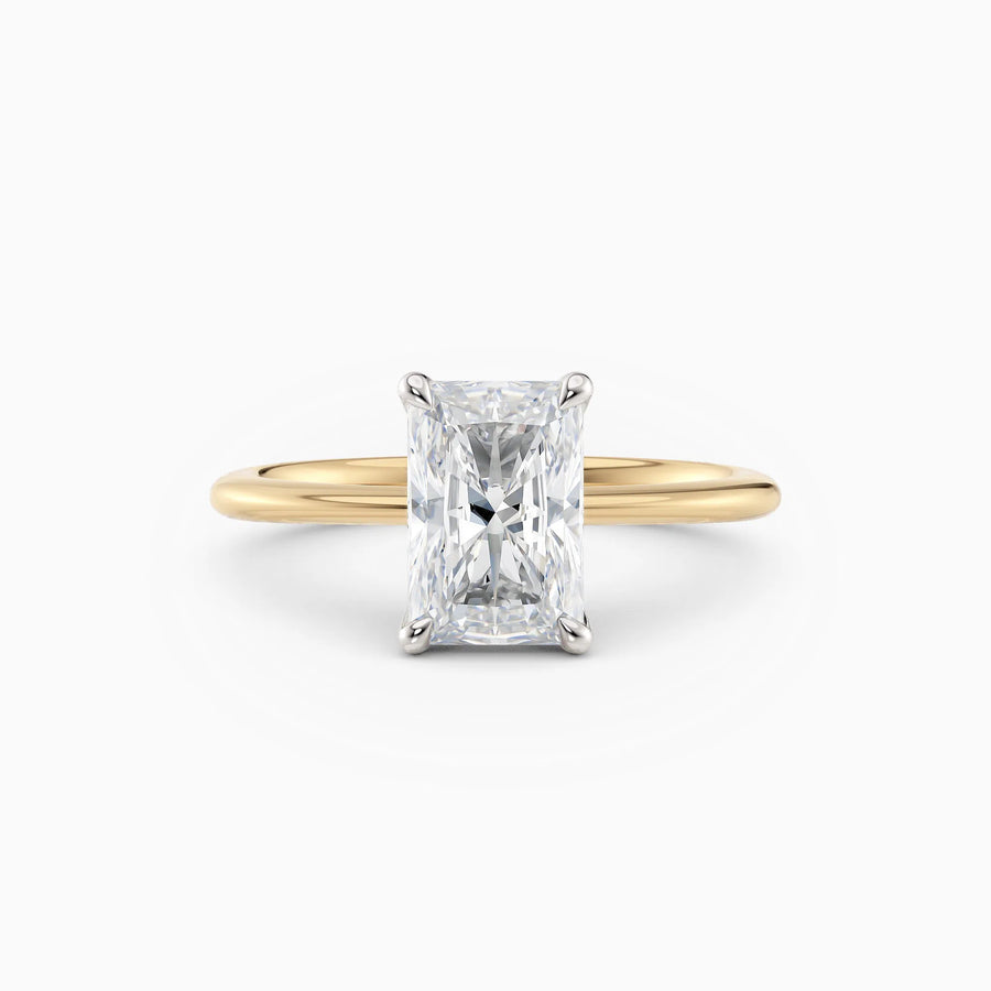 Lolo | Thin Radiant Cut Solitaire Engagement Ring