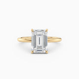 Harlow | Emerald Hidden Halo Engagement Ring