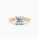 Abby | Cushion Solitaire Tapered Band Engagement Ring