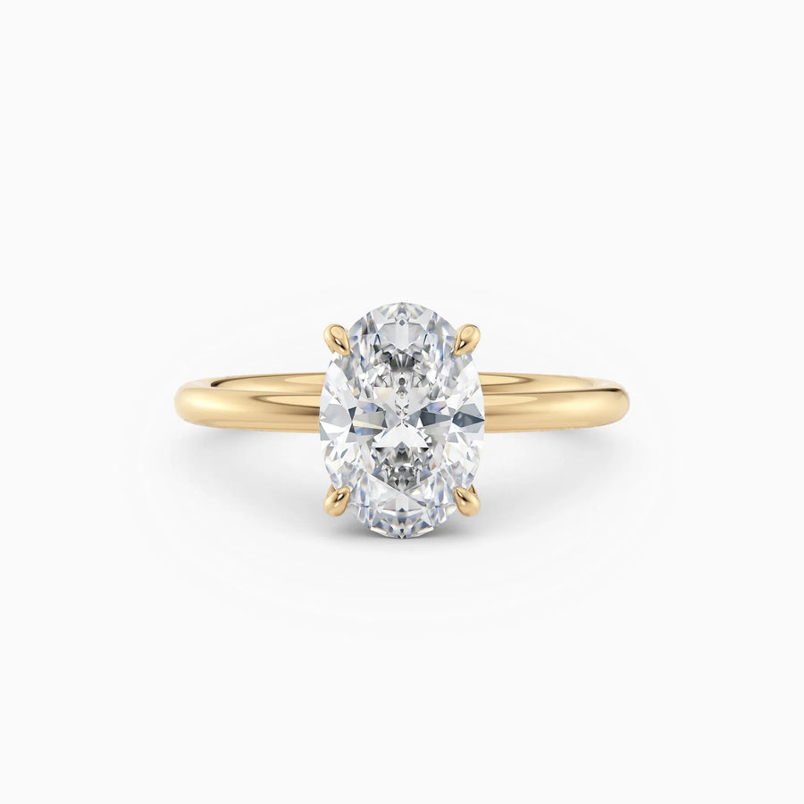 Harlow | Oval Hidden Halo Engagement Ring