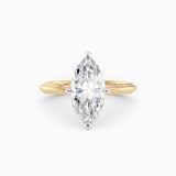 Abby | Marquise Solitaire Tapered Band Engagement Ring