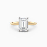 Lolo | Thin Emerald Cut Solitaire Engagement Ring