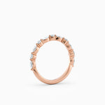 Round & Marquise Diamond Wedding Band