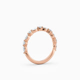 Round & Marquise Diamond Wedding Band