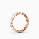 Vertical Oval Diamond Eternity Wedding Band