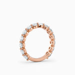 3.2mm Single Prong Round Diamond Eternity Wedding Band