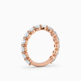 3.2mm Single Prong Round Diamond Eternity Wedding Band