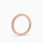 Beaded Round & Baguette Diamond Wedding Band