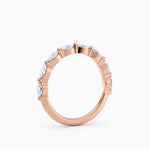 Single Prong Marquise Diamond Wedding Band