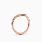 V-Shaped Diamond Wedding Band