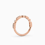 Single & Triple Bezel Set Round Diamond Wedding Band.