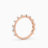 Three Quarter Baguette Diamond Wedding Band